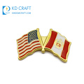 High quality custom metal debossed logo soft enamel country flag sean hannity lapel pin